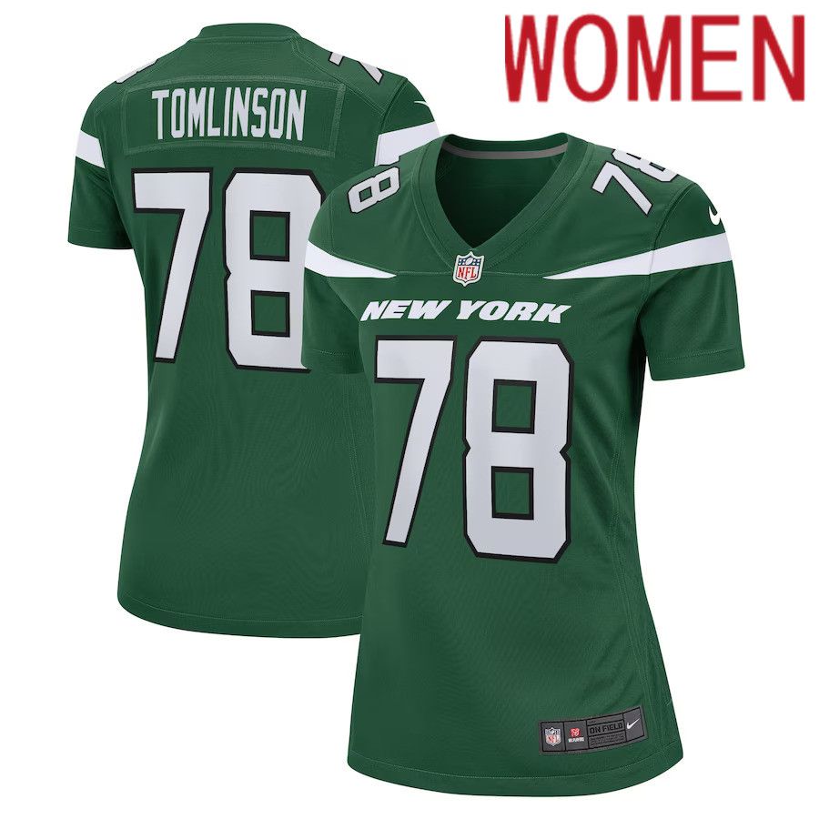 Women New York Jets 78 Laken Tomlinson Nike Gotham Green Game NFL Jersey